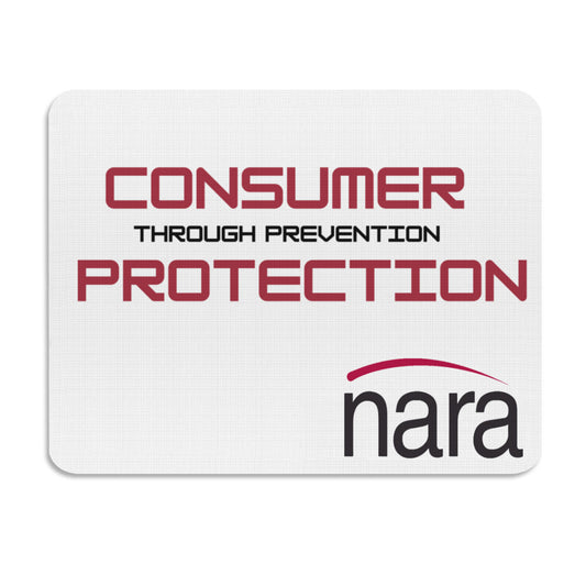 Regulator's Rest Rectangle Mouse Pad - Consumer Protection Through Prevention