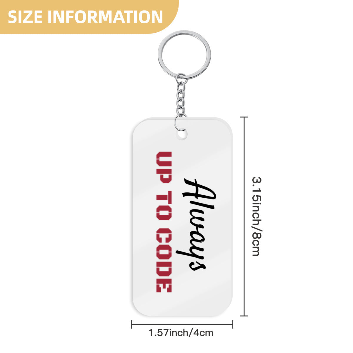 Regulator's Precision Double-Sided Acrylic Keychain - Always up to Code