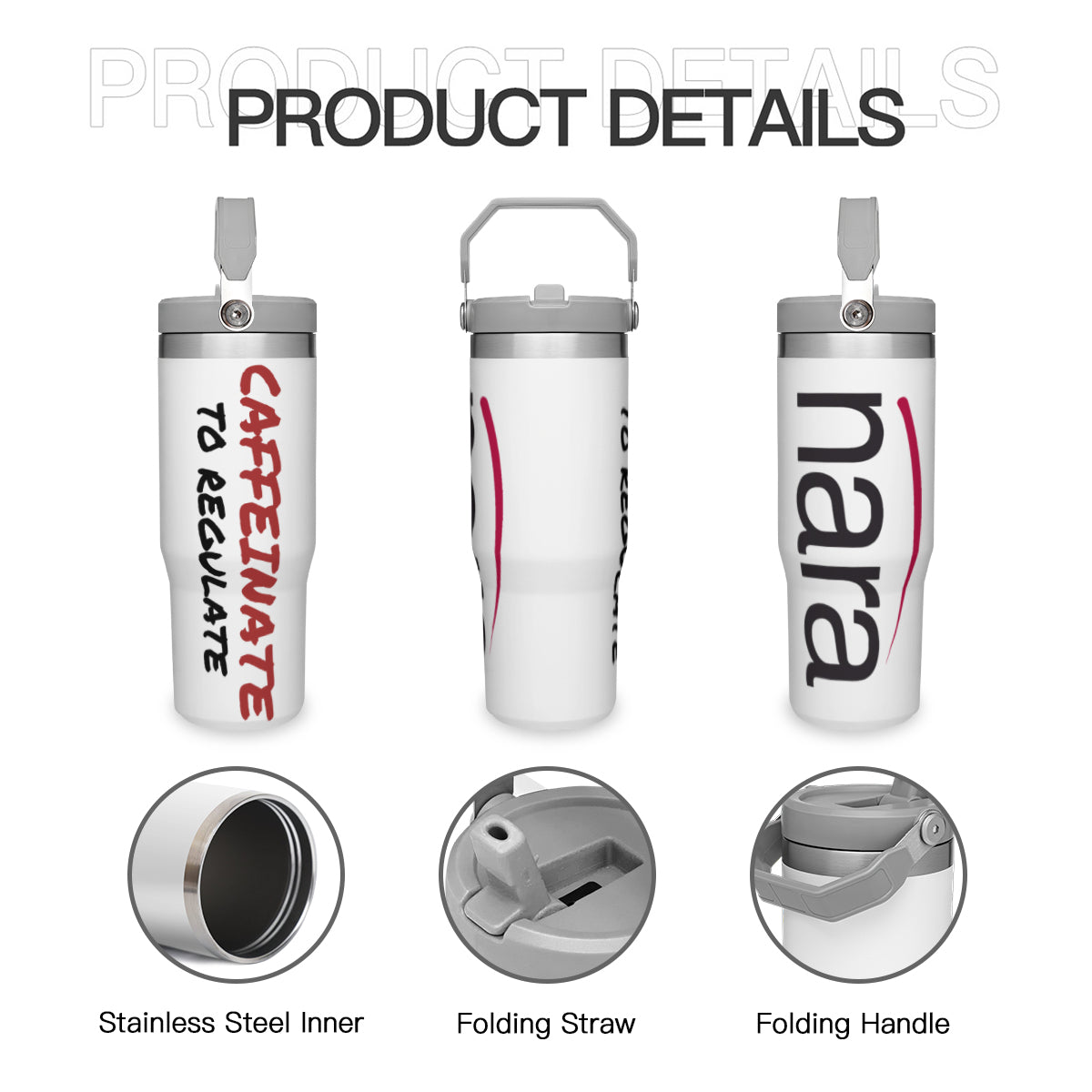 Regulator's Refresh Stainless Steel insulated water bottle - Caffeinate to Regulate