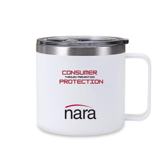 Regulator's Java Juggler Insulated Coffee mug - Consumer Protection Through Prevention