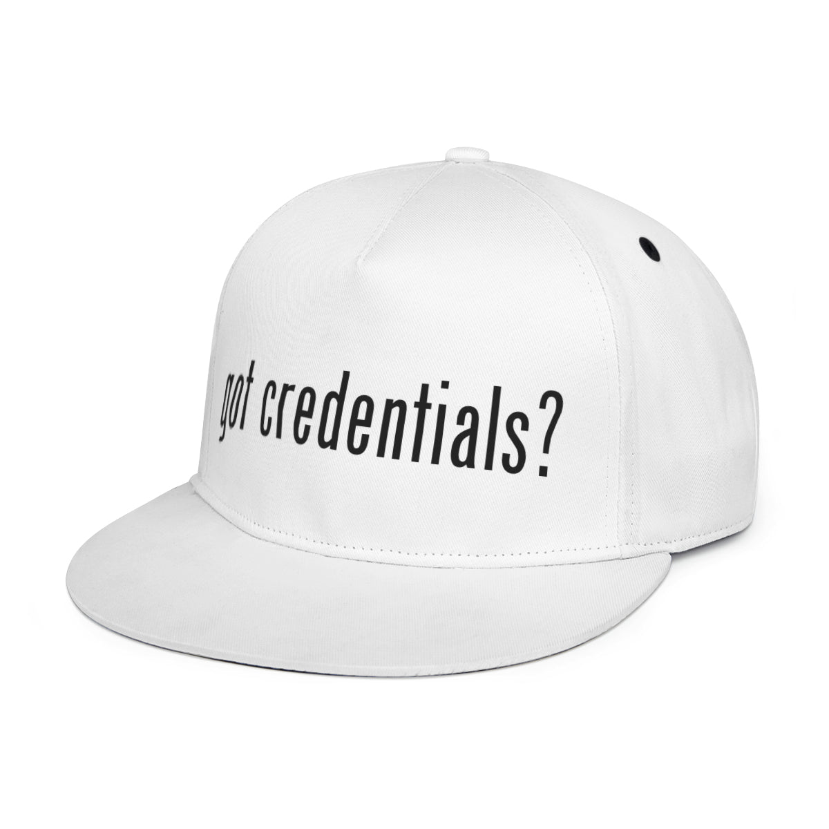 Regulator's Shield Flat Visor Brim Hat - got credentials?