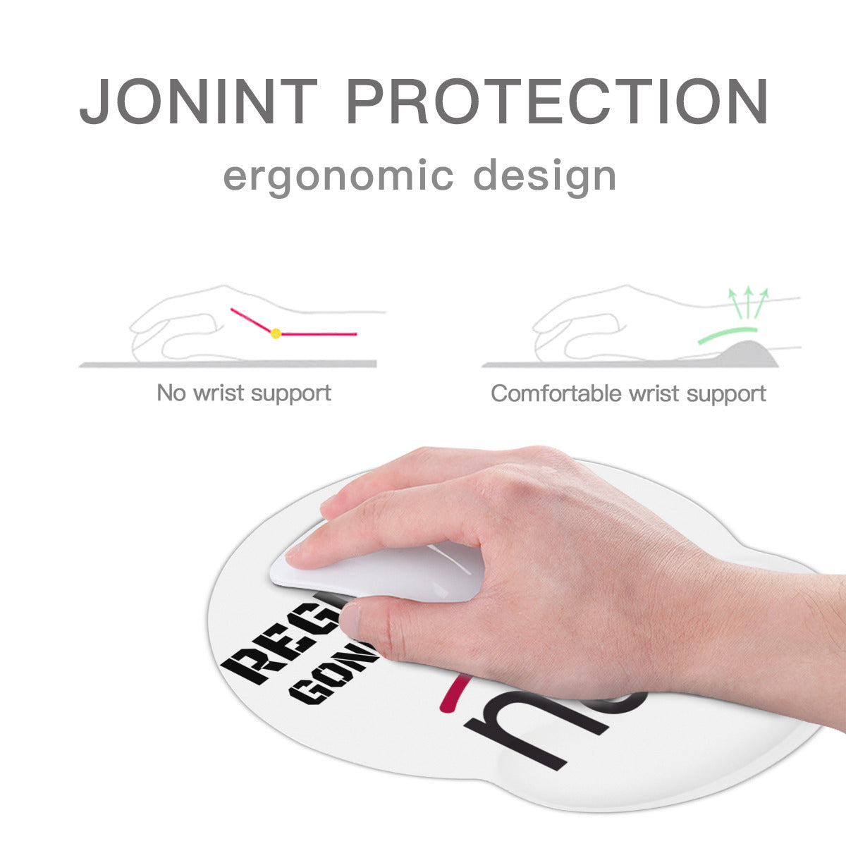 Regulator's Rest Round Mouse Pad with wrist rest - Regulators Gonna Regulate