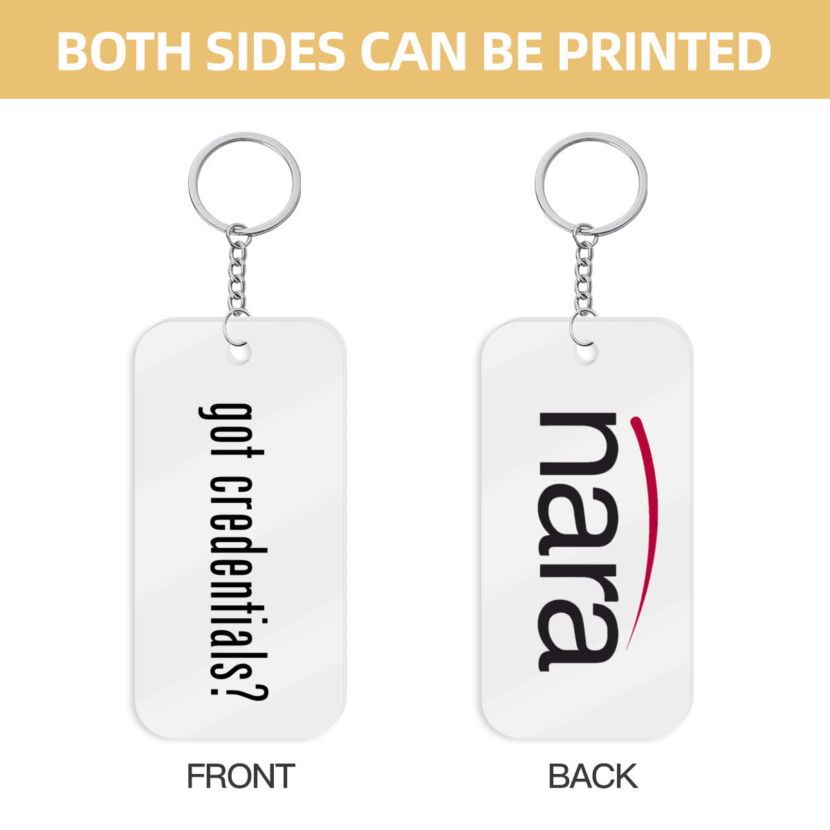 Regulator's Precision Double-Sided Acrylic Keychain - got credentials?