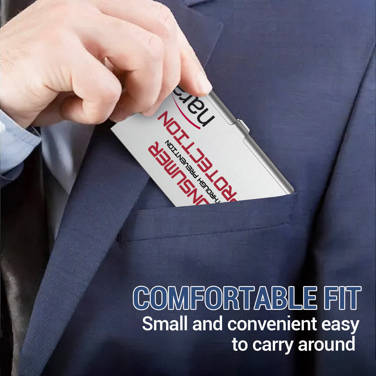 Regulator's Essential Aluminum Alloy Business Card Holder - Consumer Protection through Prevention