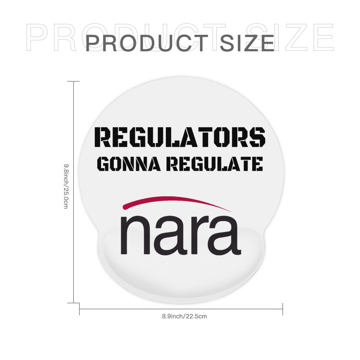 Regulator's Rest Round Mouse Pad with wrist rest - Regulators Gonna Regulate