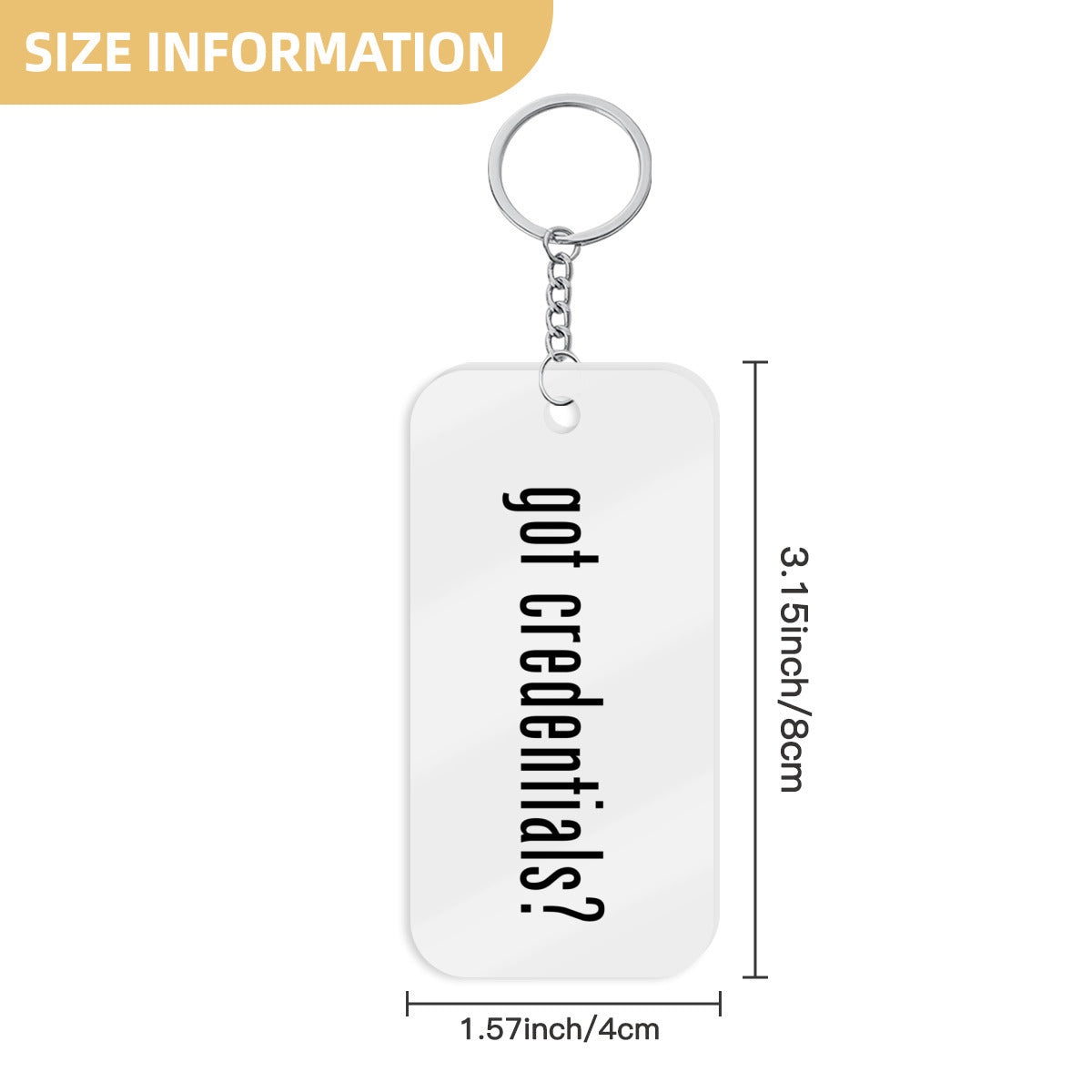 Regulator's Precision Double-Sided Acrylic Keychain - got credentials?