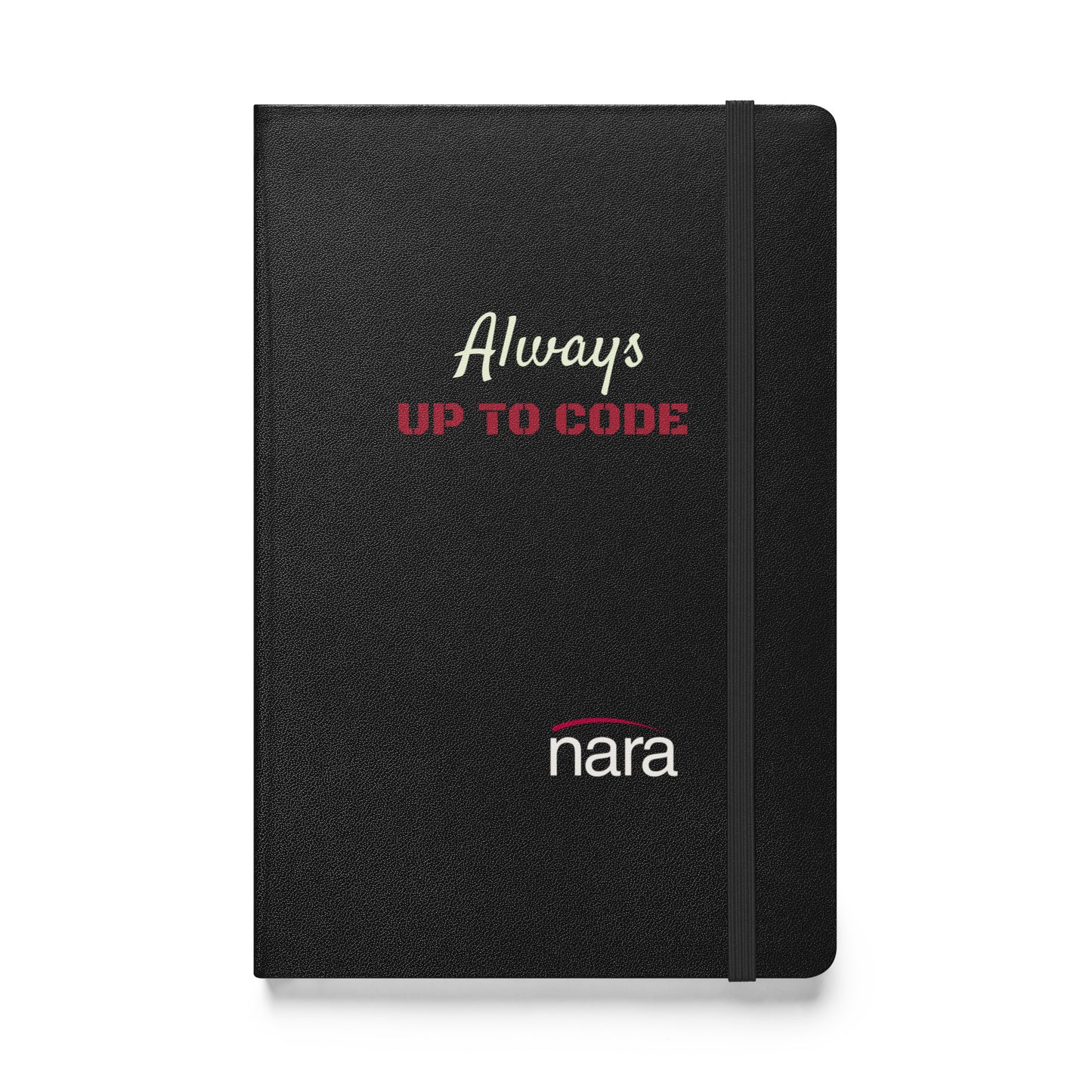 Code Keeper Hardcover bound notebook - white text - Always up to Code