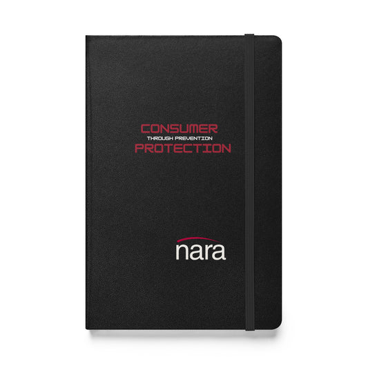 Code Keeper Hardcover bound notebook - white text - Consumer Protection Through Prevention