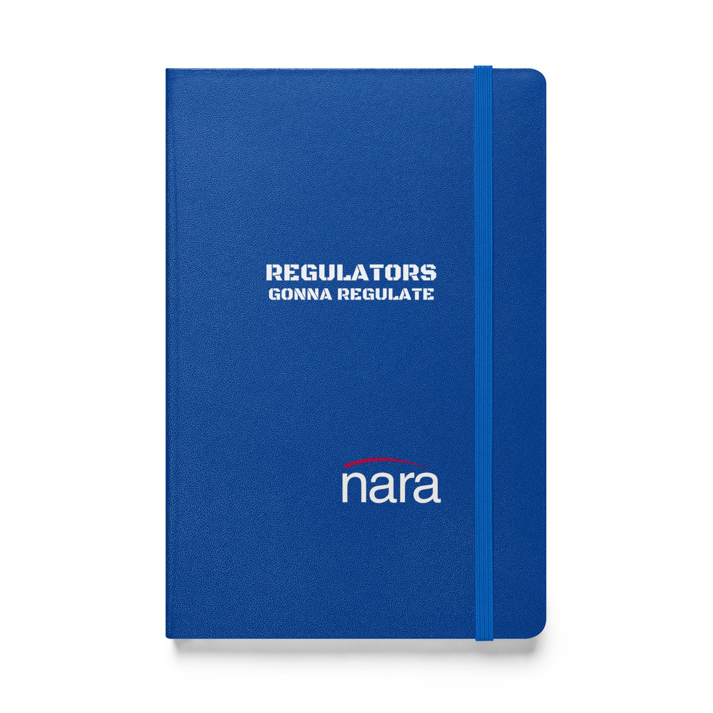 Code Keeper Hardcover bound notebook - white text - Regulators Gonna Regulate