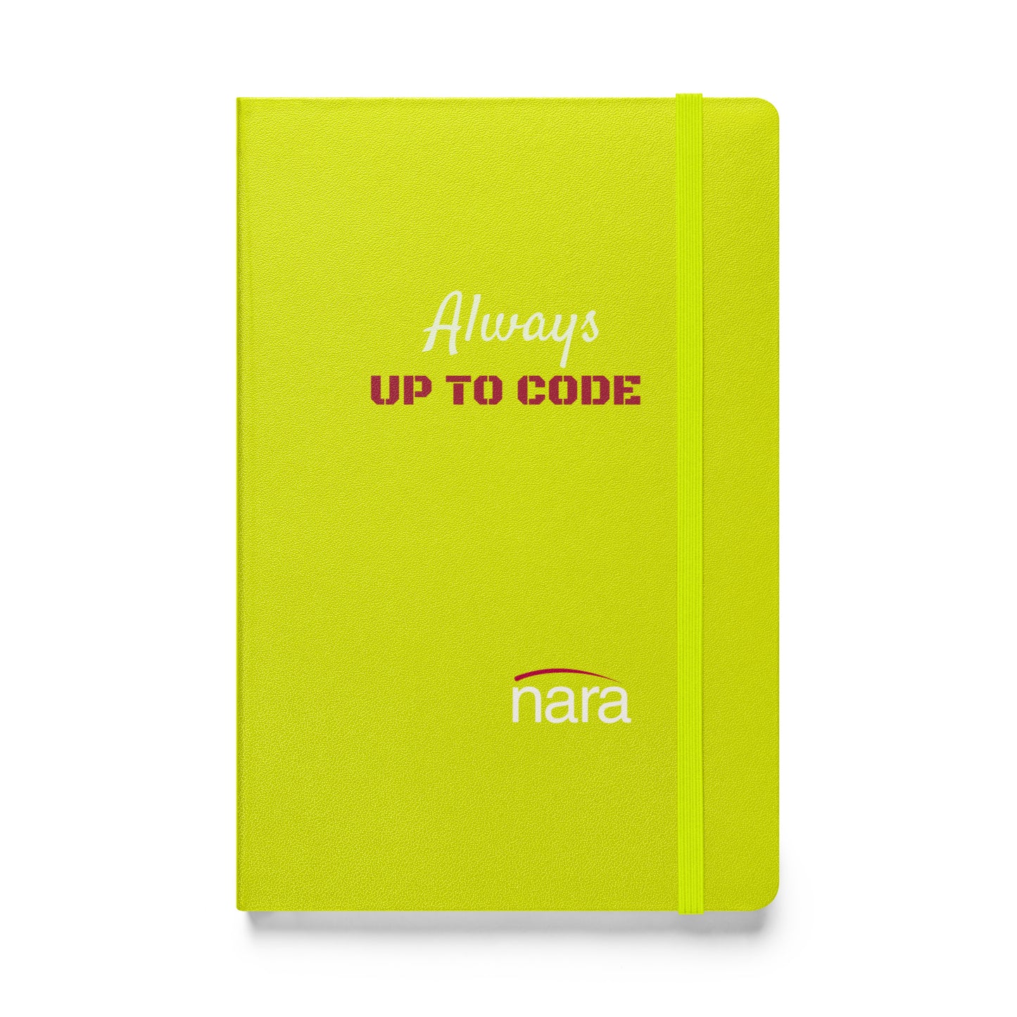 Code Keeper Hardcover bound notebook - white text - Always up to Code