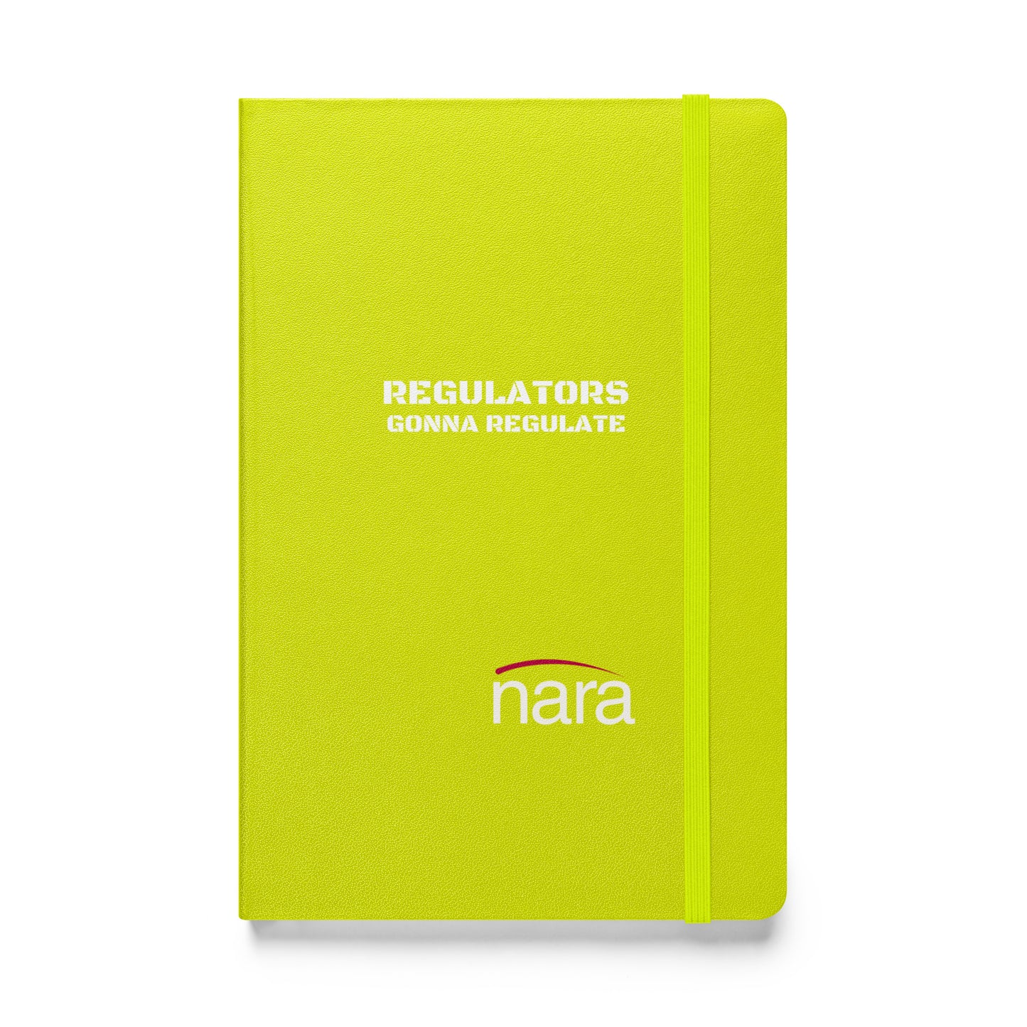 Code Keeper Hardcover bound notebook - white text - Regulators Gonna Regulate