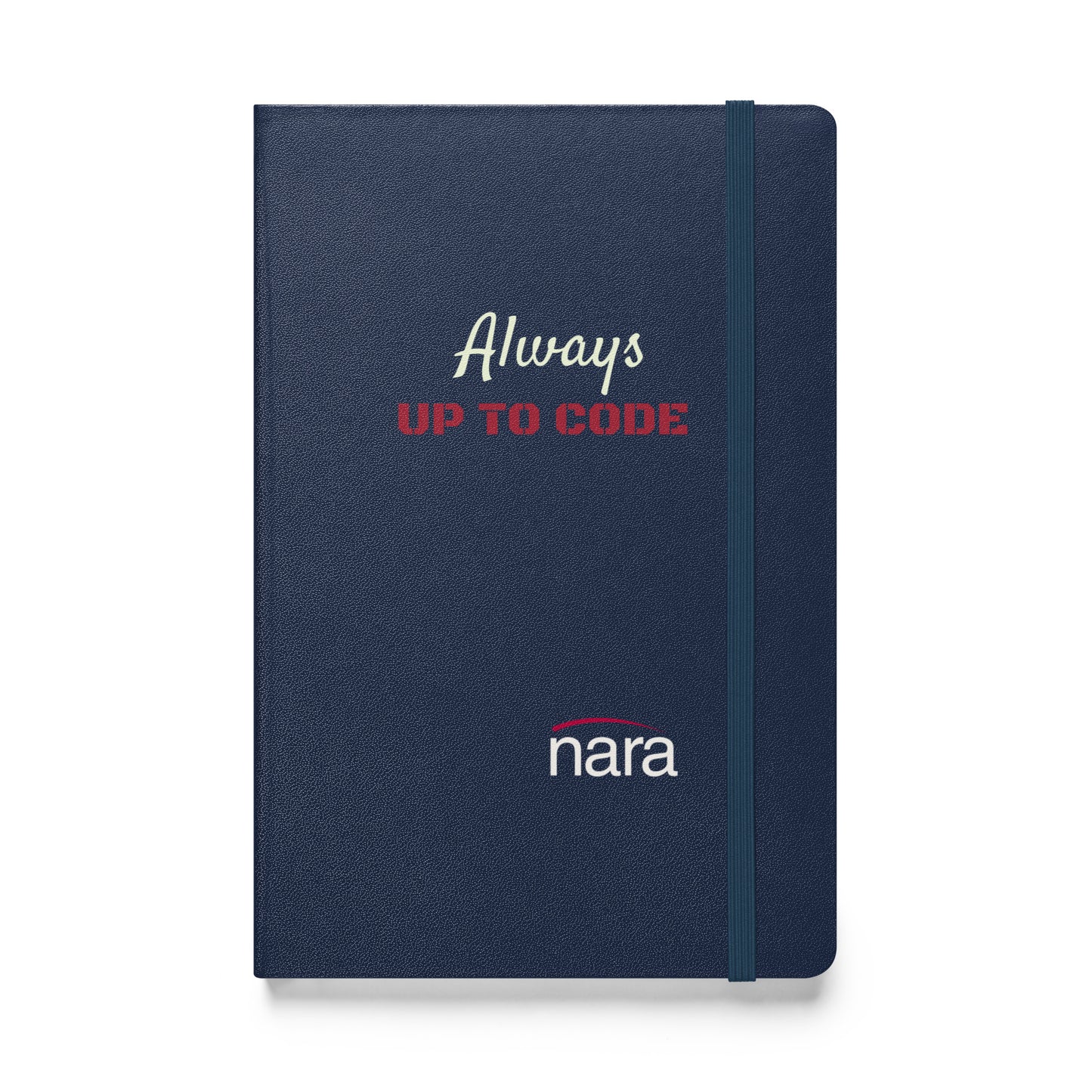 Code Keeper Hardcover bound notebook - white text - Always up to Code