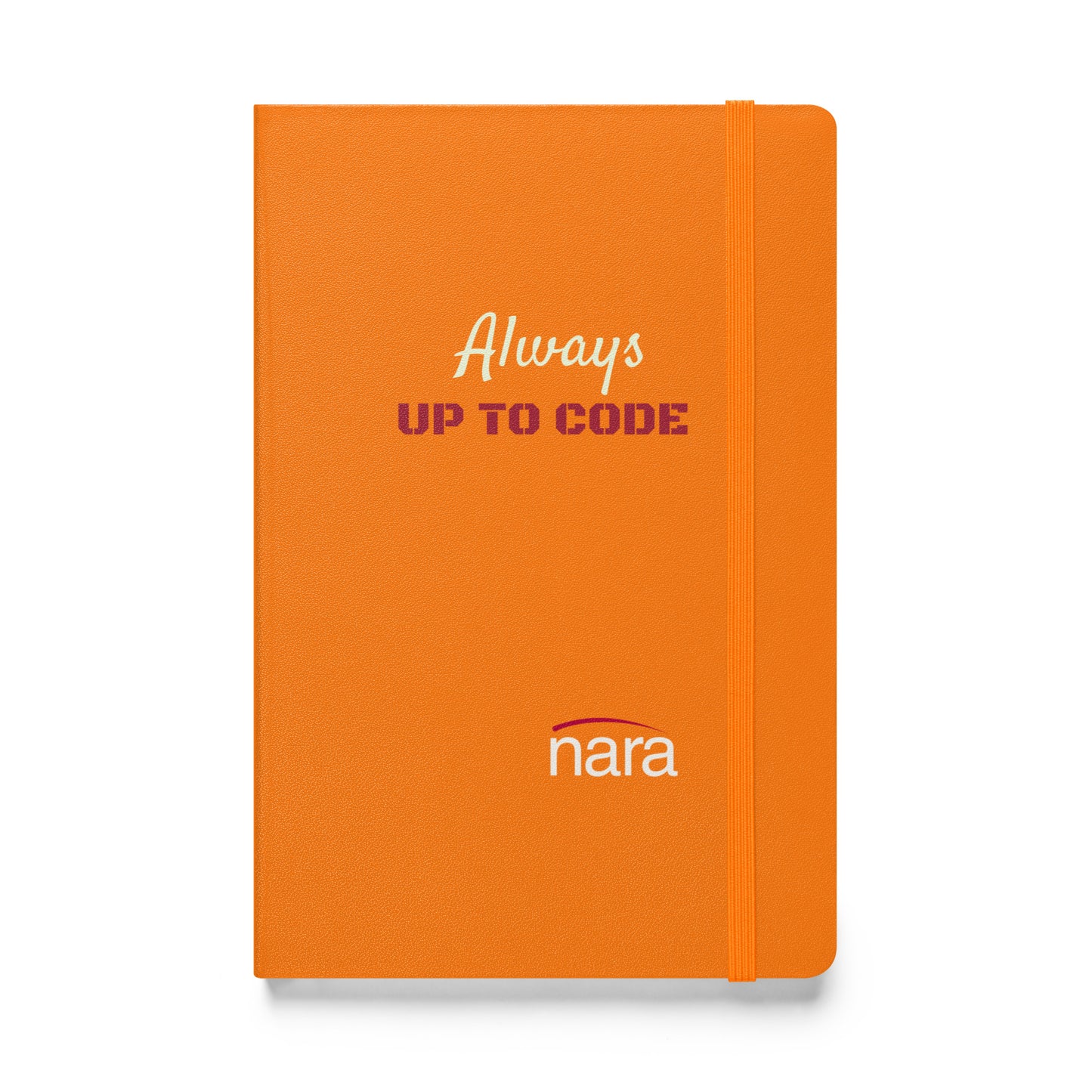 Code Keeper Hardcover bound notebook - white text - Always up to Code