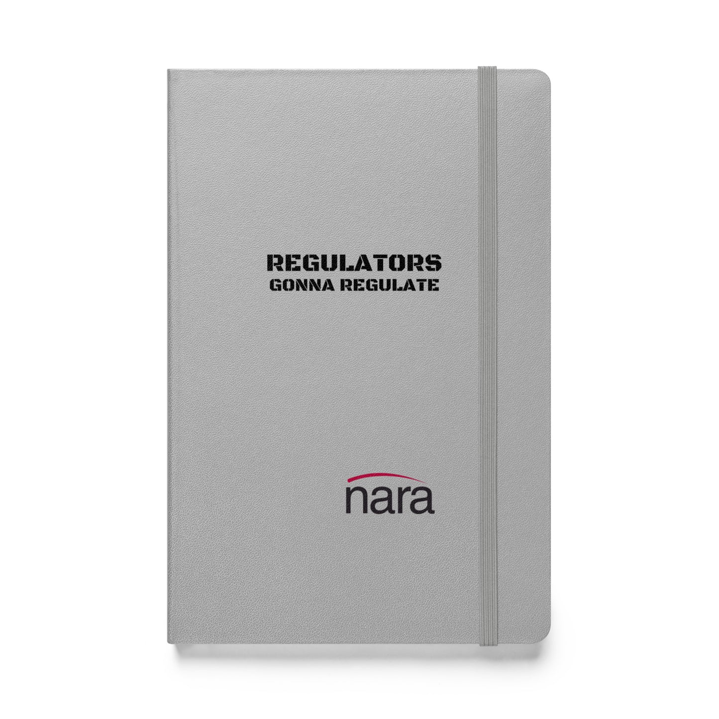 Code Keeper Hardcover bound notebook -  black text - Regulators Gonna Regulate