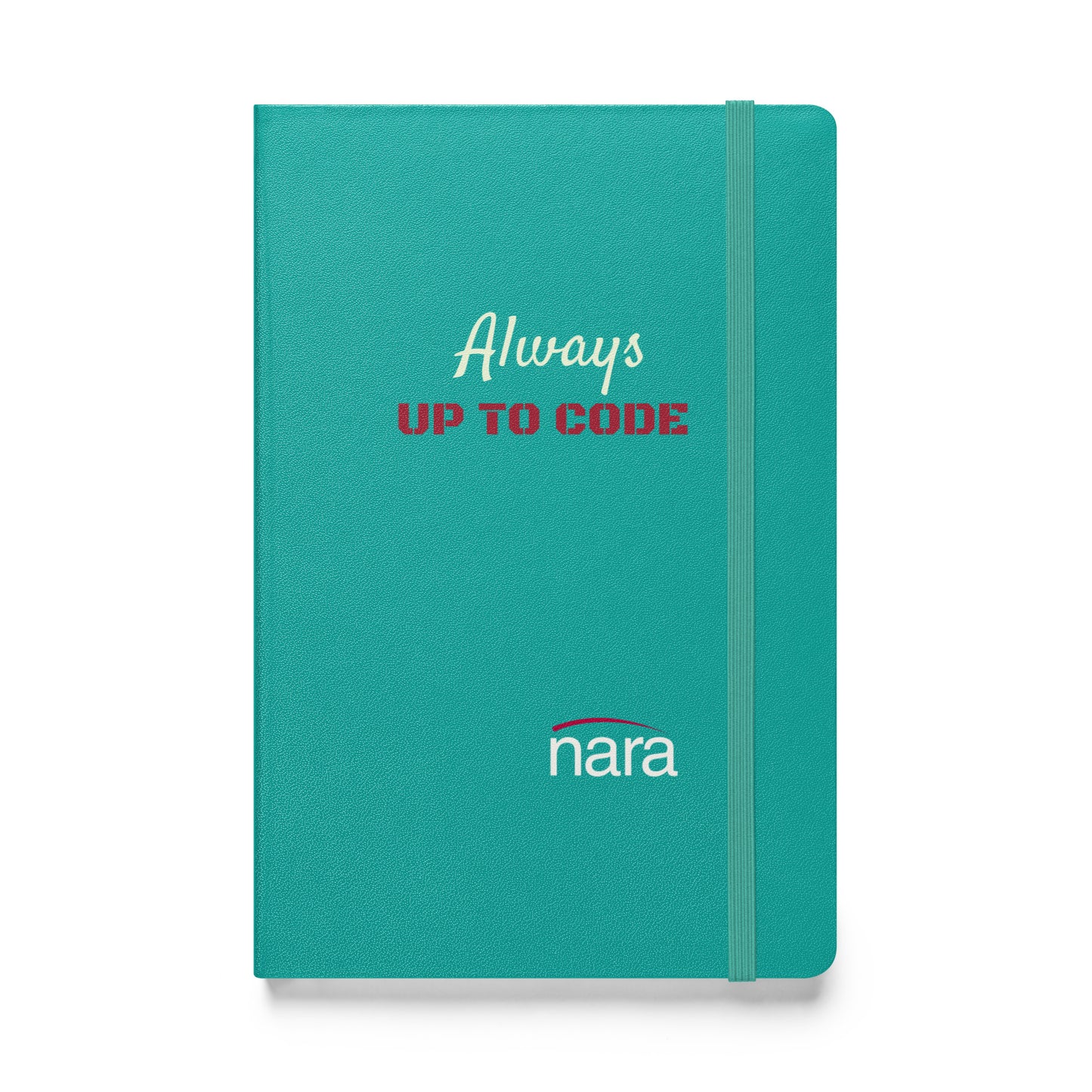 Code Keeper Hardcover bound notebook - white text - Always up to Code