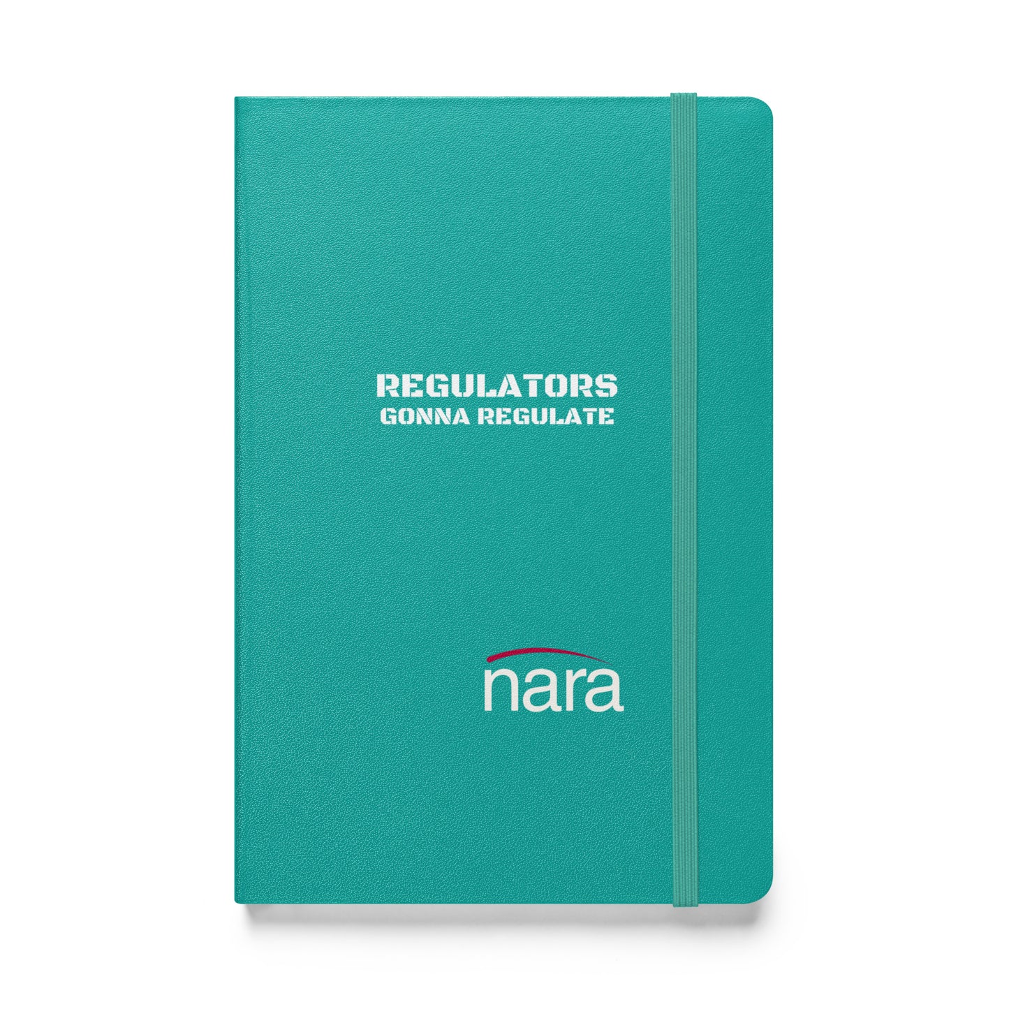 Code Keeper Hardcover bound notebook - white text - Regulators Gonna Regulate