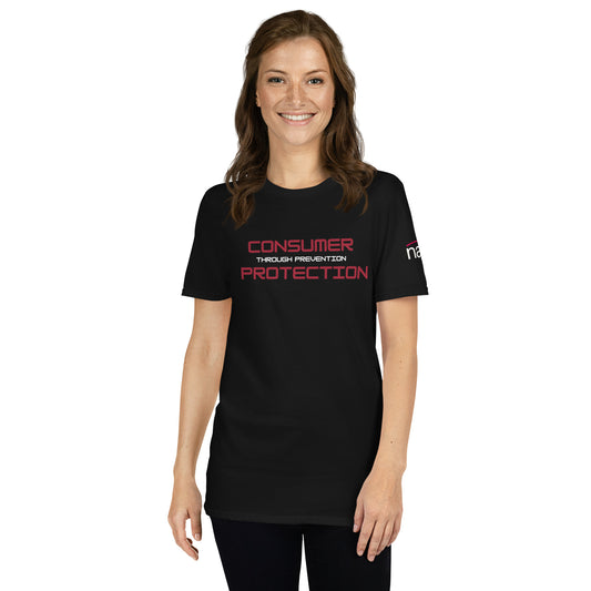 Compliance Commander T-Shirt (W) - white text - Consumer Protection Through Prevention