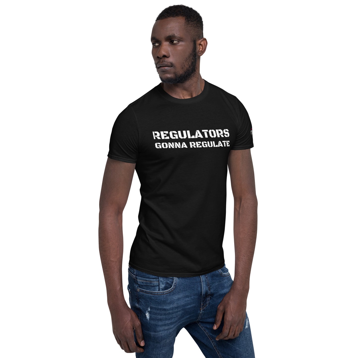 Compliance Commander T-Shirt (M) - white text - Regulators Gonna Regulate