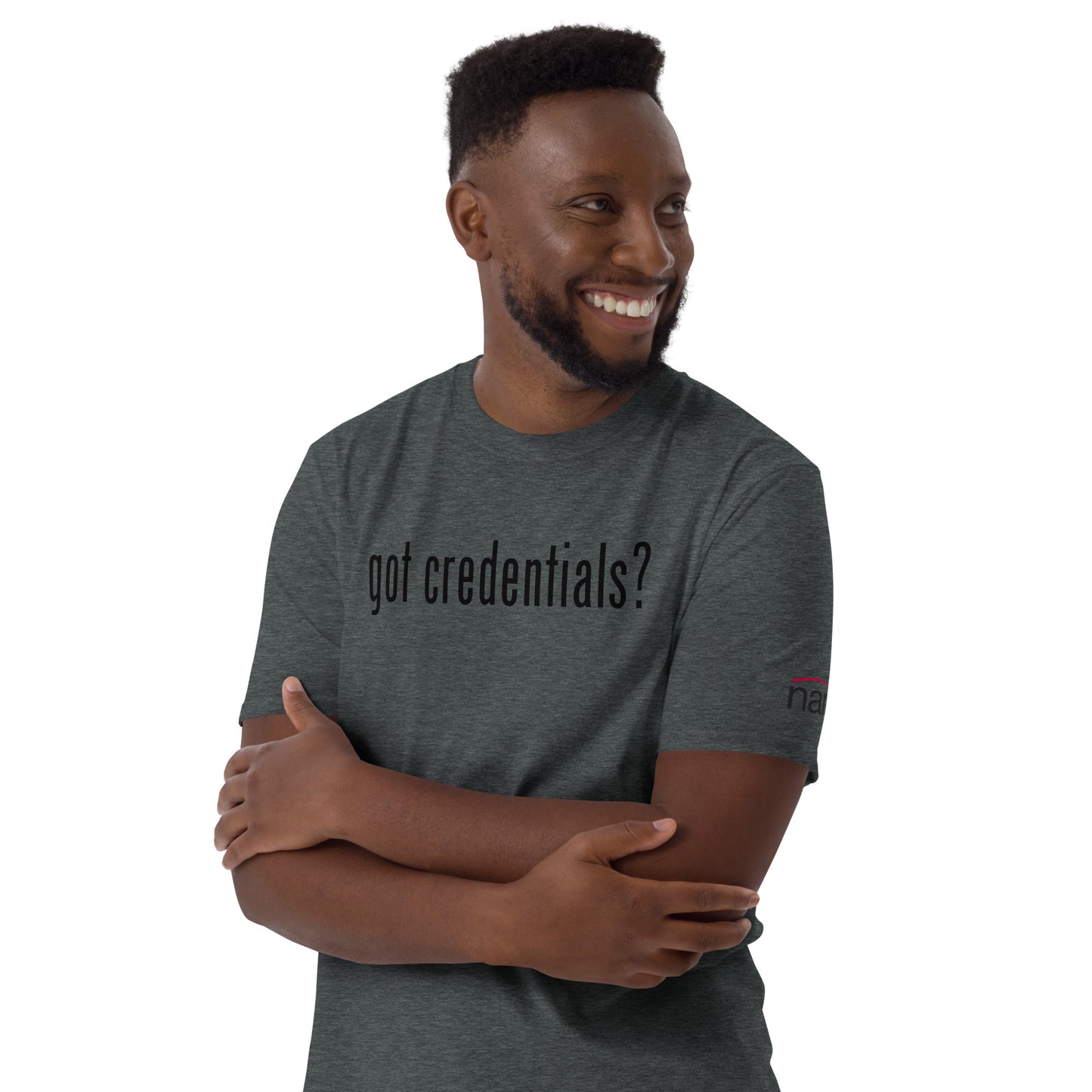 Compliance Commander T-Shirt (M) - black text - got credentials?