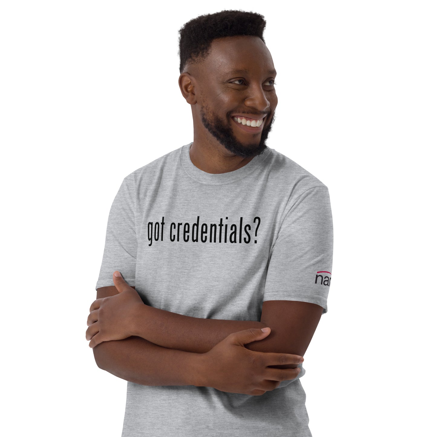 Compliance Commander T-Shirt (M) - black text - got credentials?