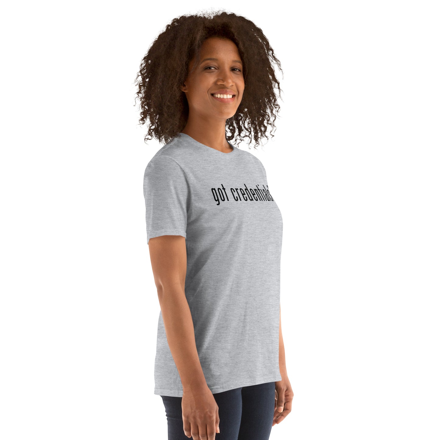 Compliance Commander T-Shirt (W) - black text - got credentials?